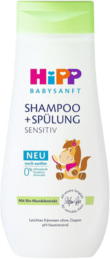 HiPP Baby Shampoo + balsamo delicato, confezione da 6 (6 x 200ml) Bambini - Bagno e Cura della Pelle Naty Shop Titolo predefinito