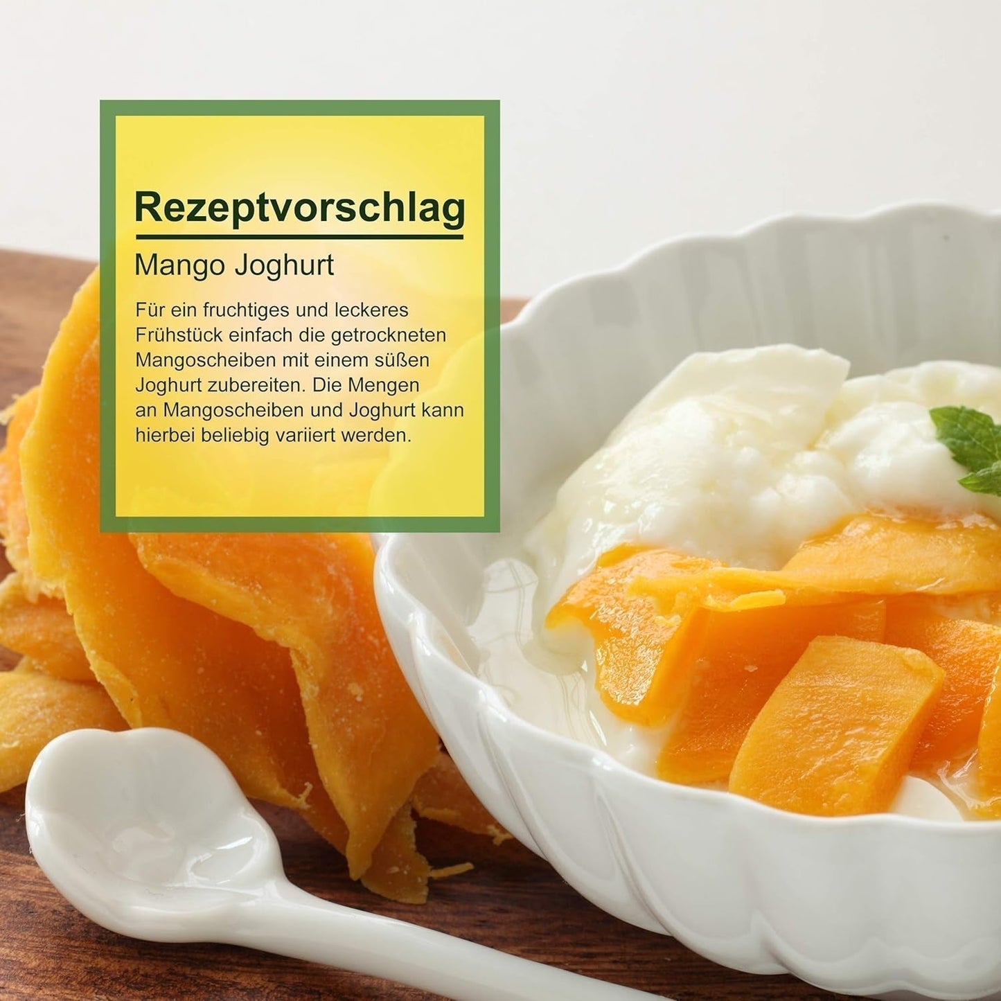 Mango essiccato Howa - frutta secca di qualità biologica, naturale e non solforata - ideale per cucinare, cuocere al forno o come spuntino salutare - fette di mango - senza zucchero - 1000 g di prodotti disidratati Naty Shop