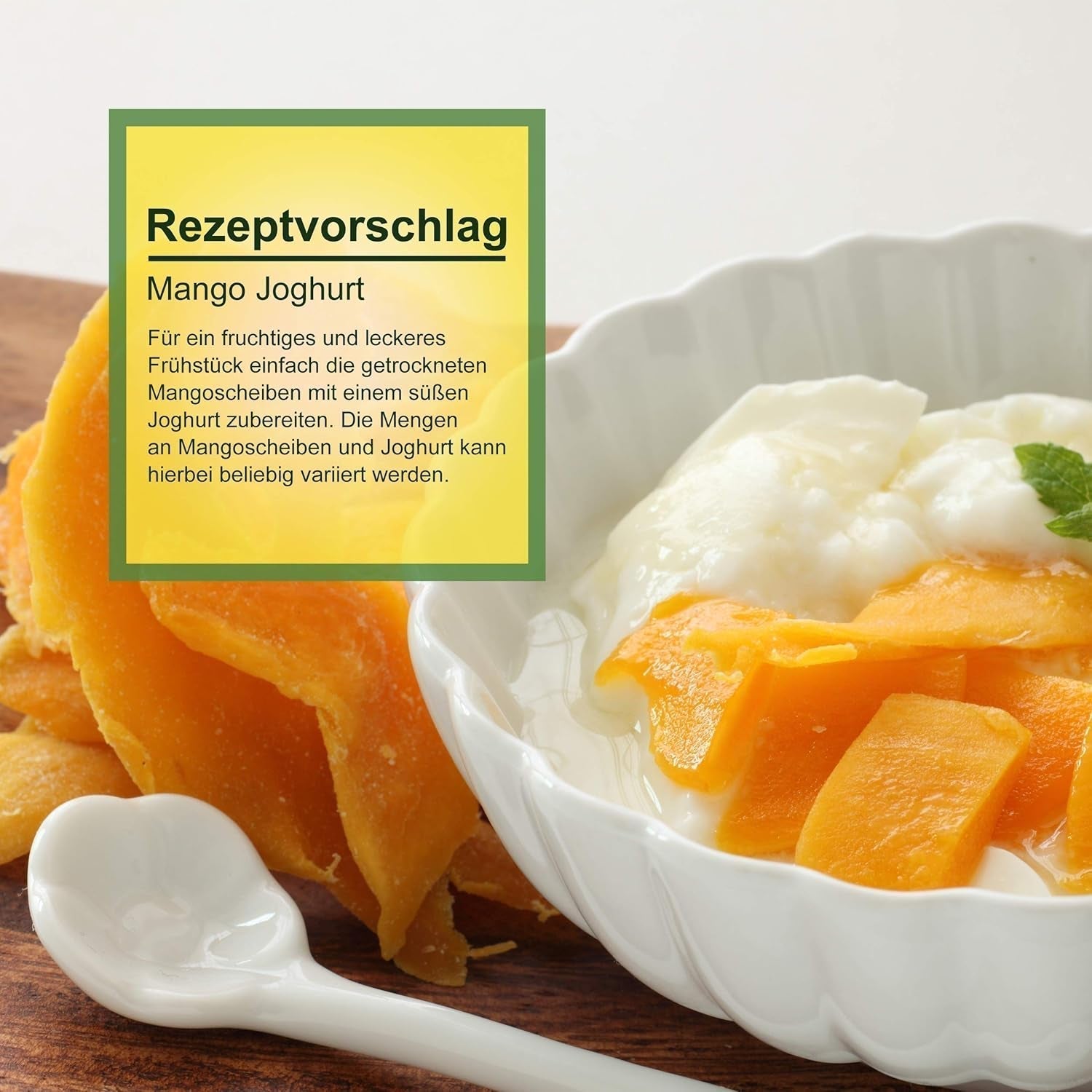 Mango essiccato Howa - frutta secca di qualità biologica, naturale e non solforata - ideale per cucinare, cuocere al forno o come spuntino salutare - fette di mango - senza zucchero - 1000 g di prodotti disidratati Naty Shop