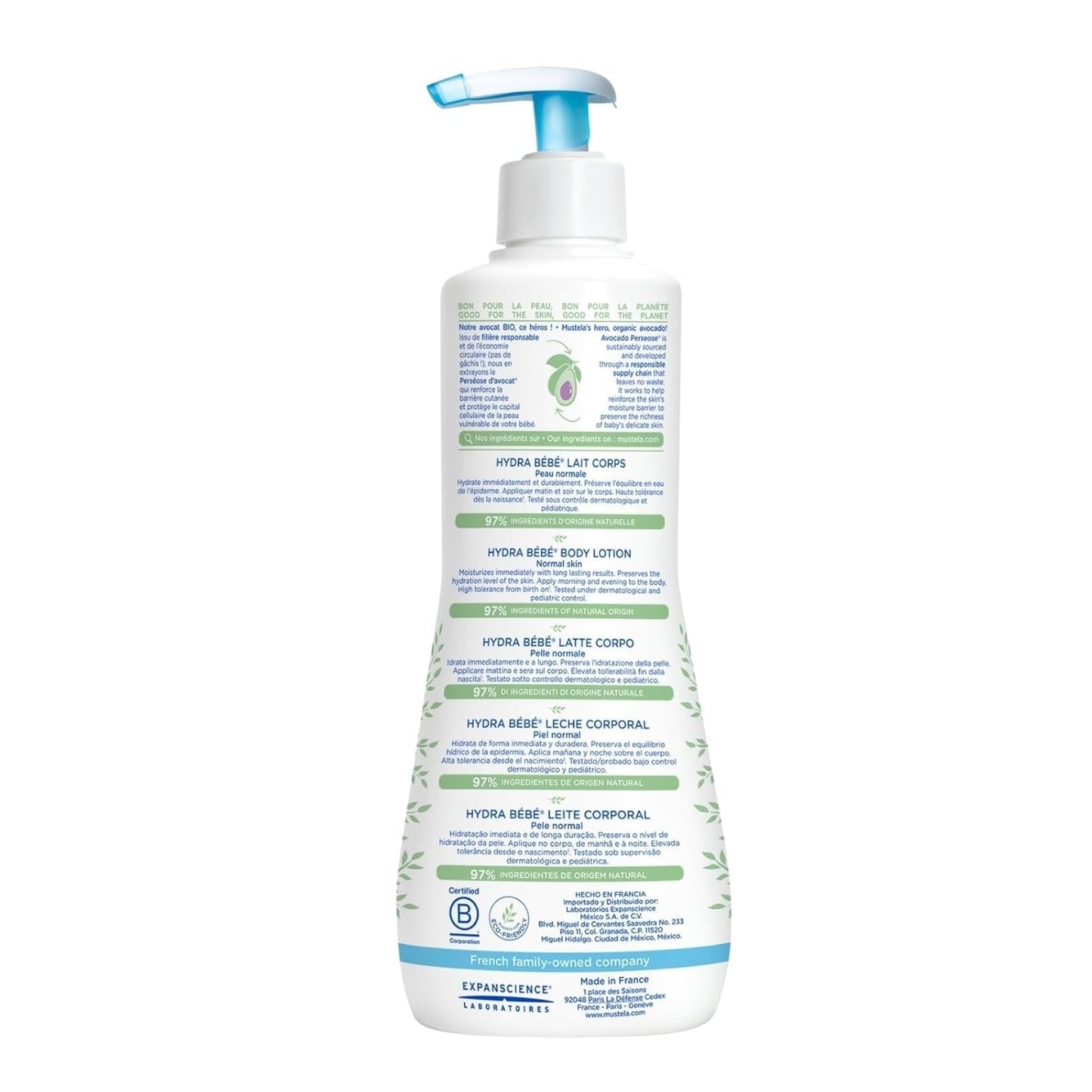 Hydra Bébé - Latte corpo per la pelle sensibile del bambino, 500 ml Bambini - Bagno e Cura Naty Shop