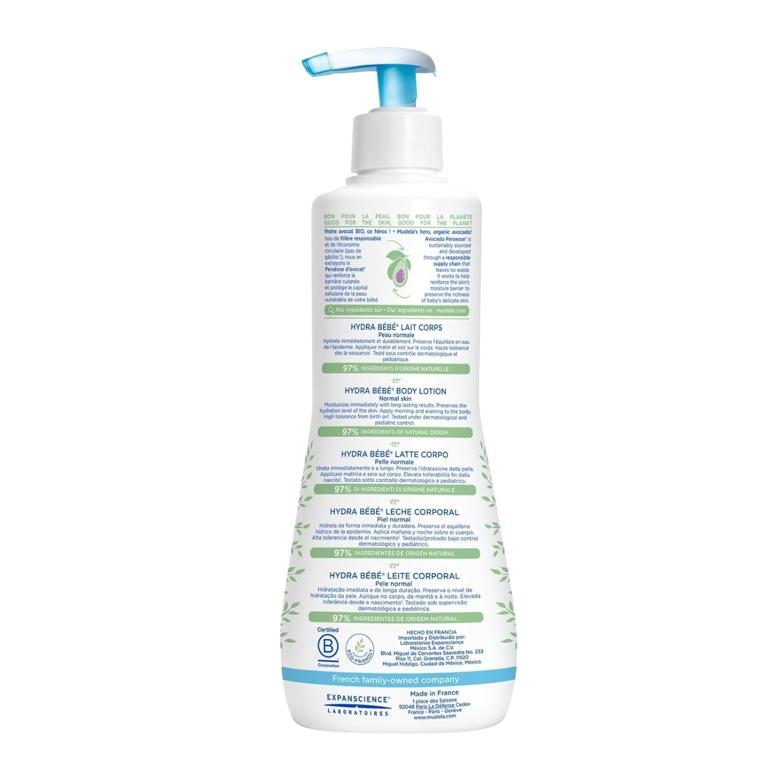 Hydra Bébé - Latte corpo per la pelle sensibile del bambino, 500 ml Bambini - Bagno e Cura Naty Shop