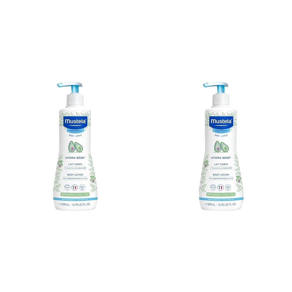 Hydra Bébé - Latte corpo per la pelle sensibile del bambino, 500 ml Bambini - Bagno e Cura Naty Shop 500 ml (confezione da 2) Mandorla