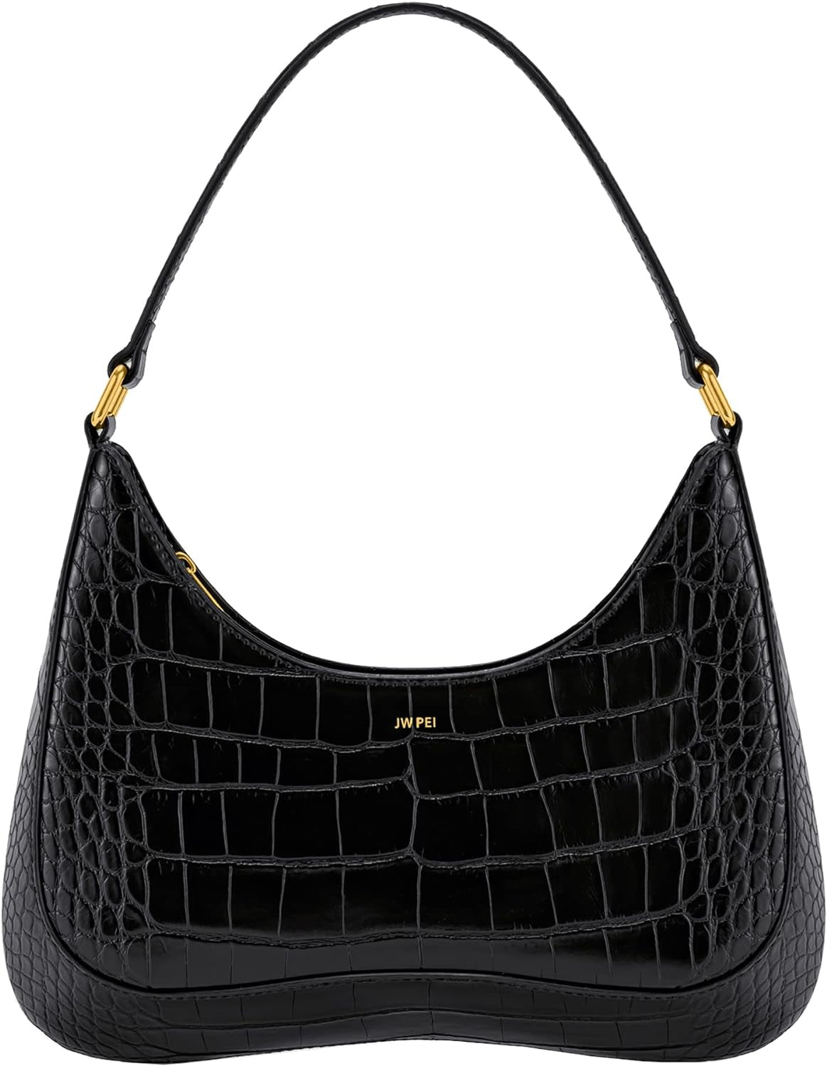 JW PEI Borse a spalla color rubino Borse da donna Naty Shop Coccodrillo nero goffrato