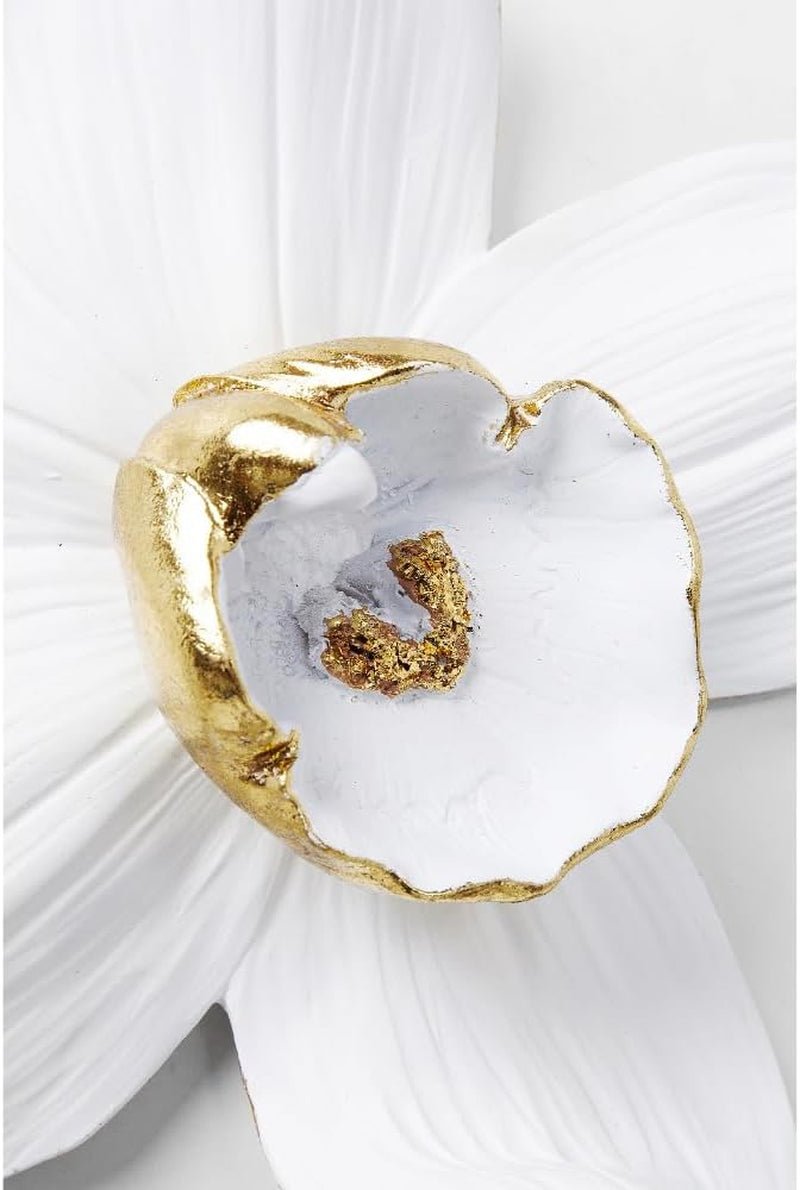 Kare Design Decorazione da parete Orchidea, bianco, XL, decorazione da parete, aspetto fiore di orchidea, fatto a mano, 25x24x7 cm (a/l/p) Statuette e sculture Naty Shop