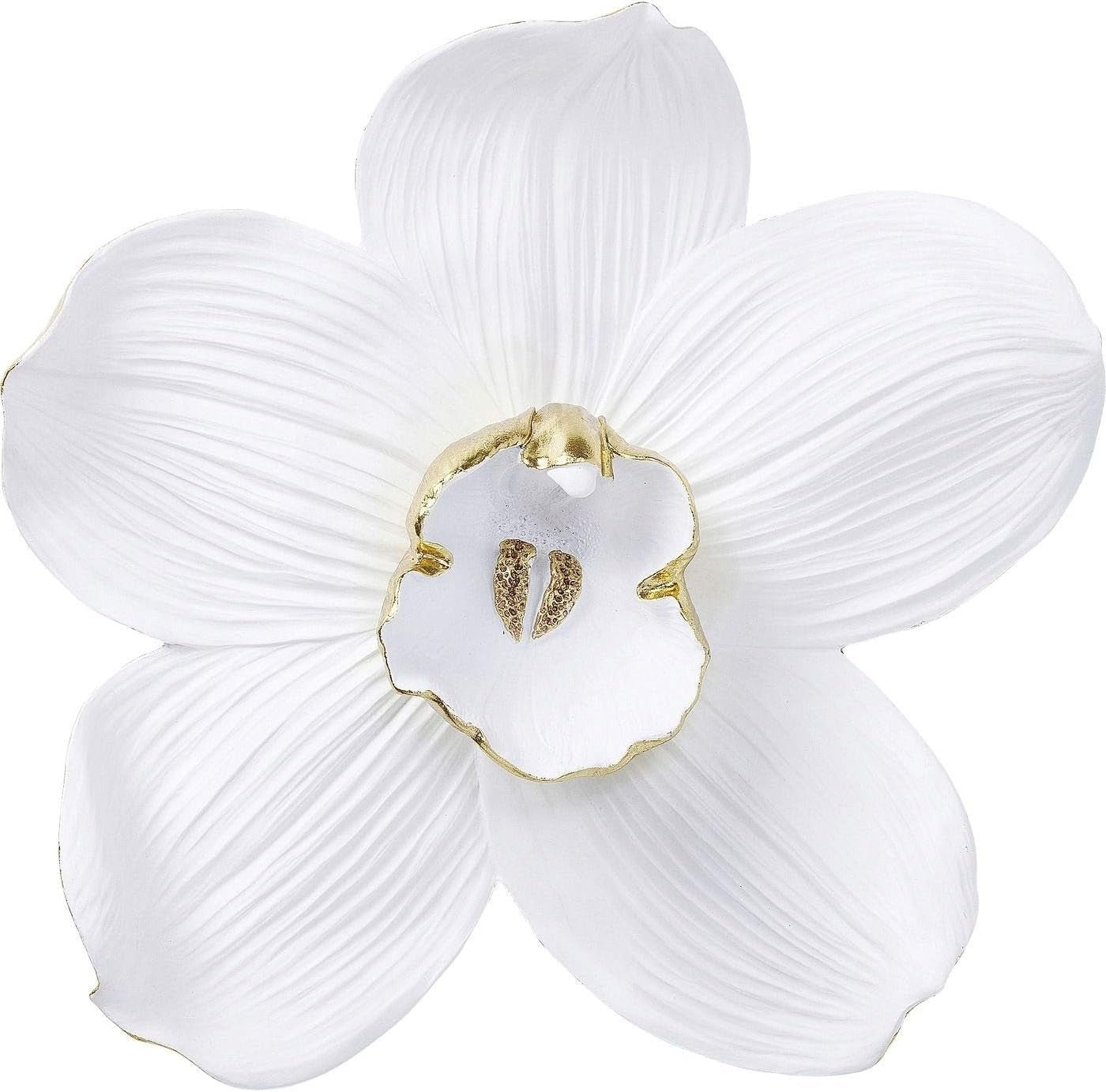 Kare Design Decorazione da parete Orchidea, Bianco, XL, Decorazione da parete, Aspetto Fiore di Orchidea, Fatto a Mano, 25x24x7 cm (A/L/P) Statuette e sculture Naty Shop Bianco 51L X 2B Cm