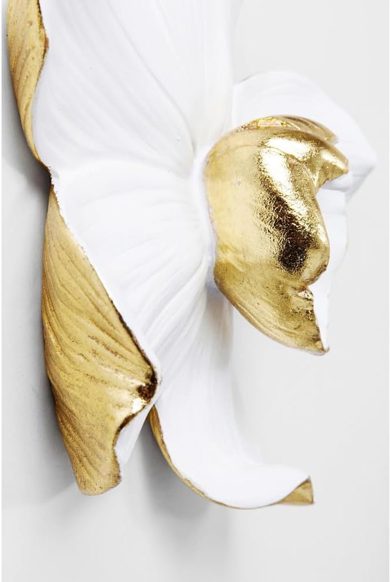 Kare Design Decorazione da parete Orchidea, bianco, XL, decorazione da parete, aspetto fiore di orchidea, fatto a mano, 25x24x7 cm (a/l/p) Statuette e sculture Naty Shop