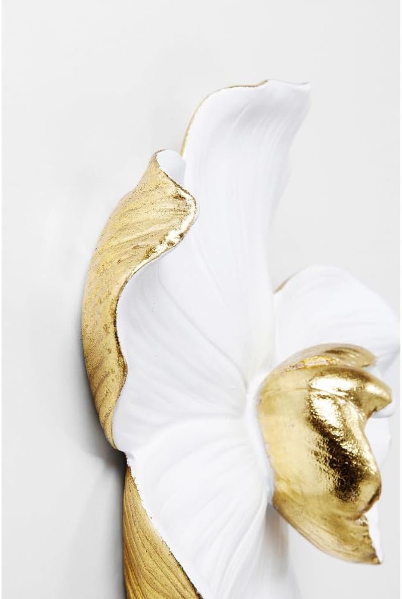 Kare Design Decorazione da parete Orchidea, bianco, XL, decorazione da parete, aspetto fiore di orchidea, fatto a mano, 25x24x7 cm (a/l/p) Statuette e sculture Naty Shop