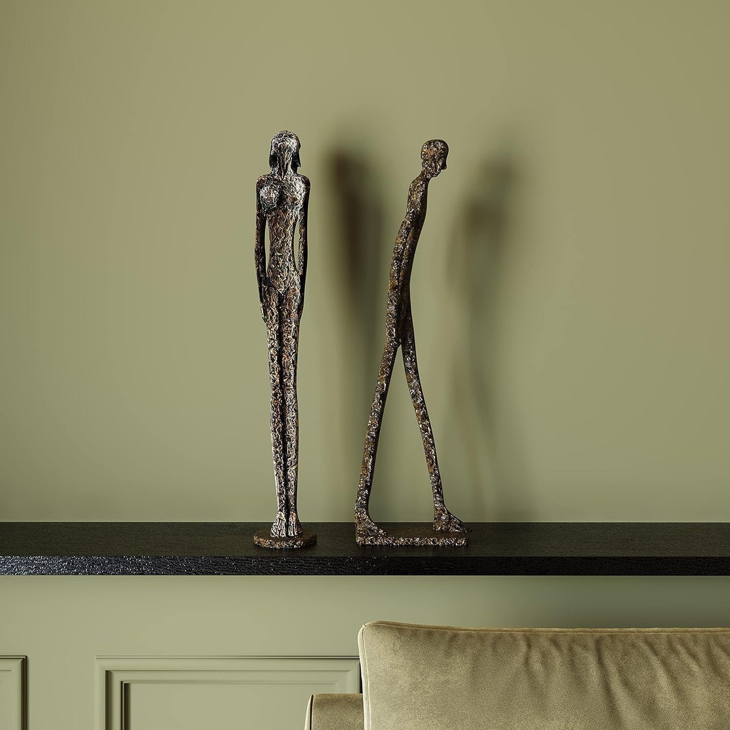 Kare Design Oggetto Decorativo Art Lady Bronzo Statuina Decorativa in Resina Aspetto Antico Statua Decorazione Oggetto d'Arte Accessorio 78x13.5x13.5cm Statuette e Sculture Naty Shop