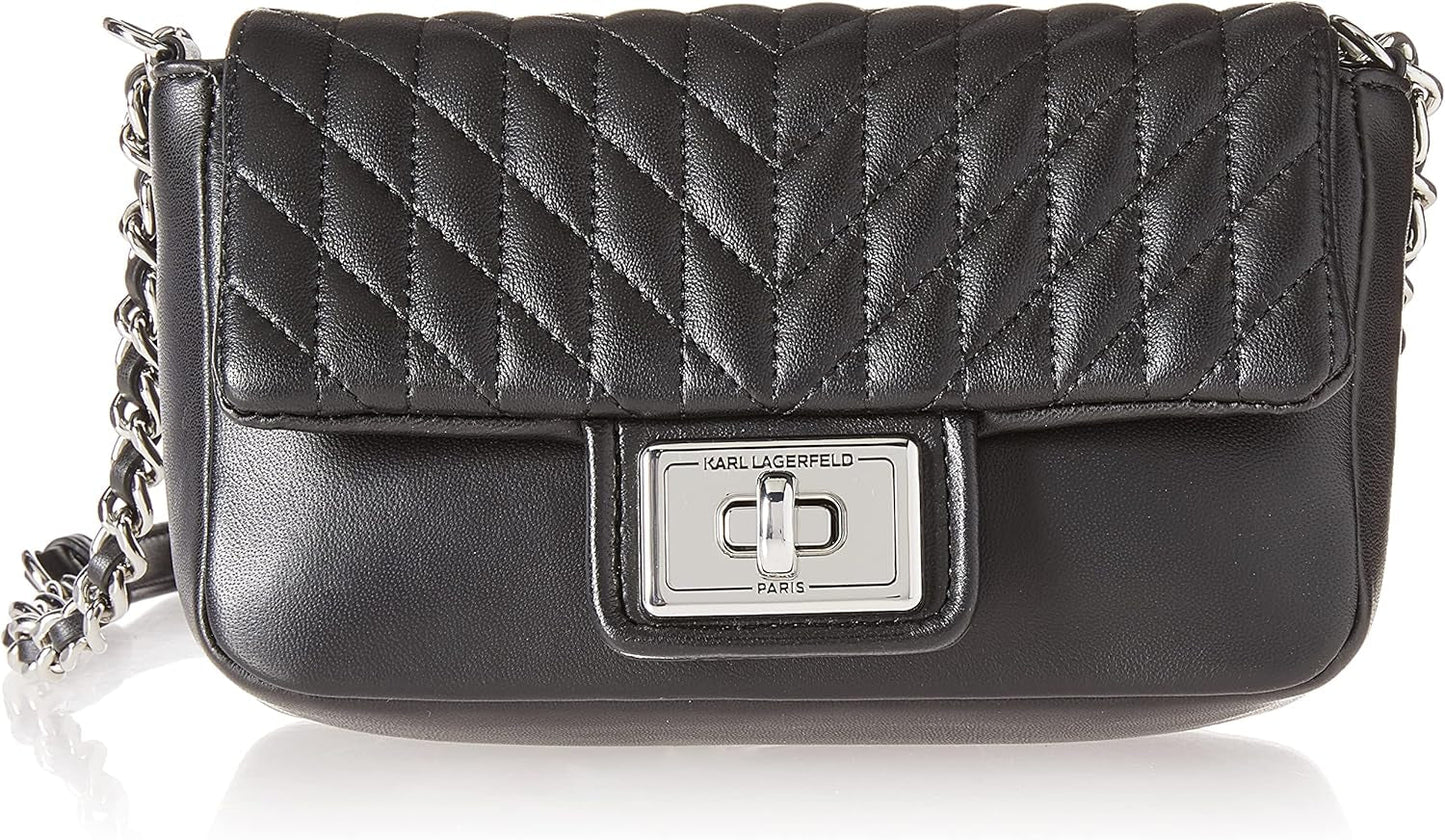 KARL LAGERFELD Borsa a tracolla Agyness Borse Donna Naty Shop Nero/Argento