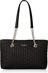 KARL LAGERFELD Borsa tote Karolina Donna Naty Shop Borse Nero/Argento Taglia unica