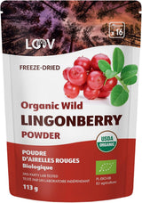 Polvere di mirtilli biologici LOOV composta al 100% da mirtilli selvatici interi e liofilizzati raccolti nelle foreste del nord Europa 113g, senza zuccheri aggiunti Naty Shop Prodotti disidratati 113G Polvere di mirtilli rossi