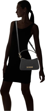Borsa da donna Love Moschino, Borsa a mano nera, Borse da donna nere Naty Shop