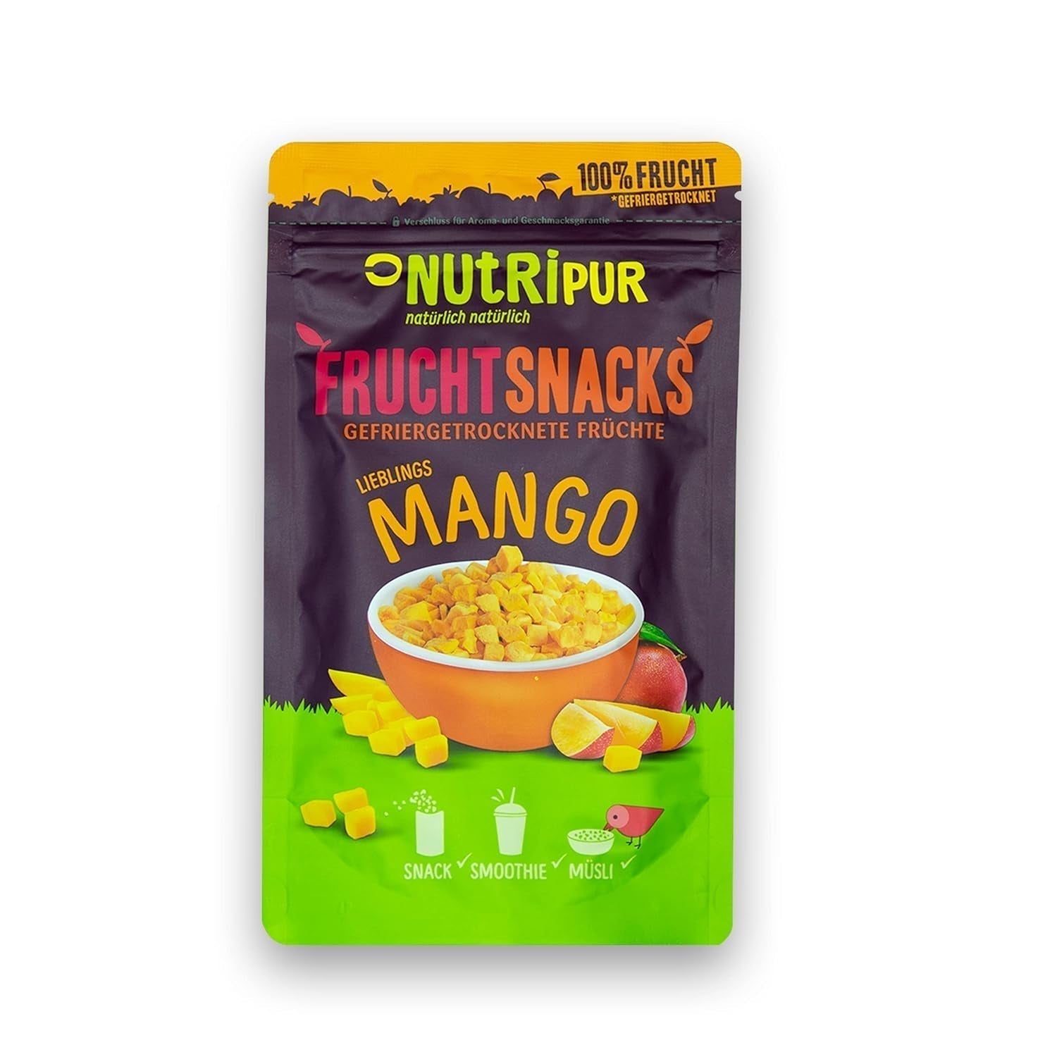Mango liofilizzato: 100g di frutta liofilizzata da teneri pezzi di mango senza zuccheri aggiunti - mango essiccato - mango essiccato - frutta secca - frutta secca di NutriPur Prodotti disidratati Naty Shop Titolo predefinito