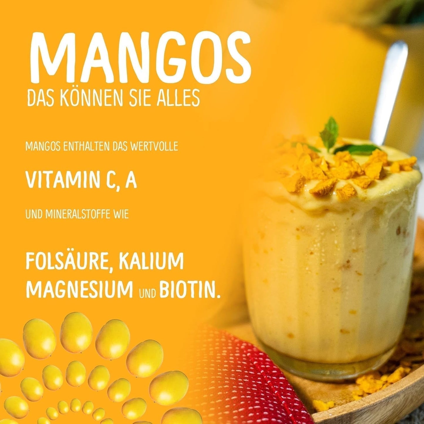 Mango liofilizzato: 100g di frutta liofilizzata da teneri pezzi di mango senza zuccheri aggiunti - mango essiccato - mango essiccato - frutta secca - frutta secca di NutriPur Prodotti disidratati Naty Shop