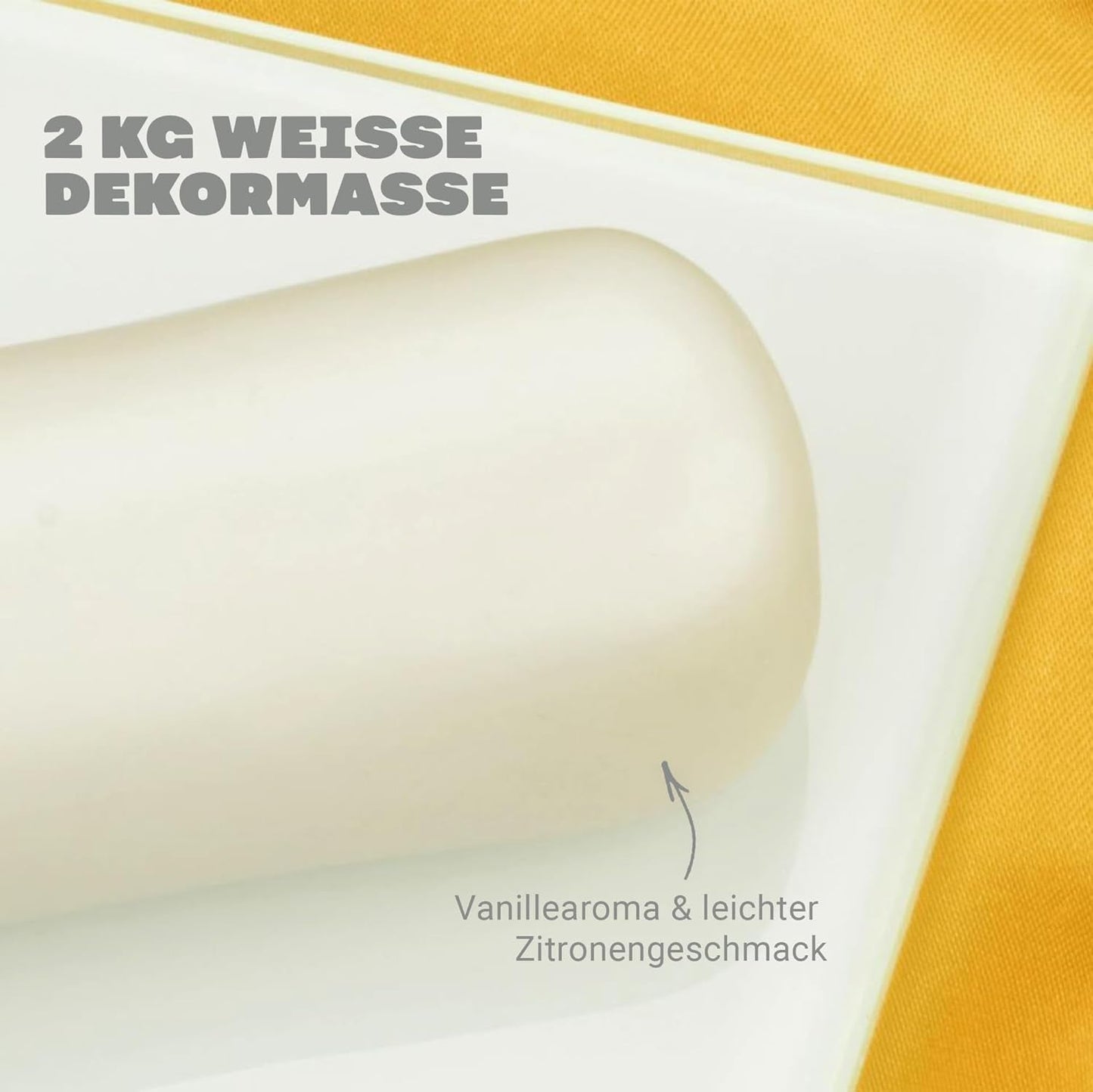 Massa Ticino Fondant White 2x 1kg - Pasta di zucchero premium per torte decorative, fondente arrotolato - perfetta per torte, modellazione e decorazioni - fondente bianco per pasticceri professionisti e dilettanti Pasta di zucchero Naty Shop