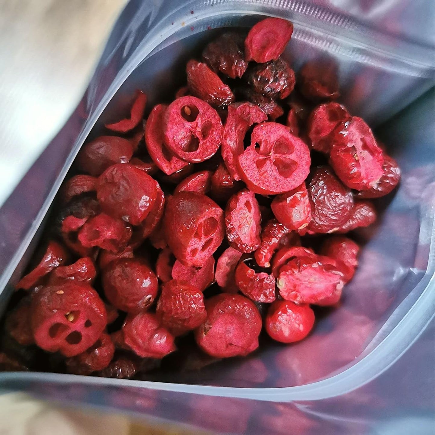 Mirtilli rossi liofilizzati senza zucchero | XL 250g Mirtilli rossi naturali liofilizzati non zuccherati | Frutti di bosco naturali liofilizzati | Mirtilli rossi liofilizzati | ZingyZoo Prodotti disidratati Naty Shop