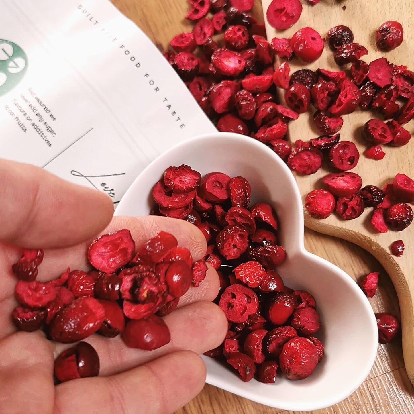 Mirtilli rossi liofilizzati senza zucchero | XL 250g Mirtilli rossi naturali liofilizzati non zuccherati | Frutti di bosco naturali liofilizzati | Mirtilli rossi liofilizzati | ZingyZoo Prodotti disidratati Naty Shop