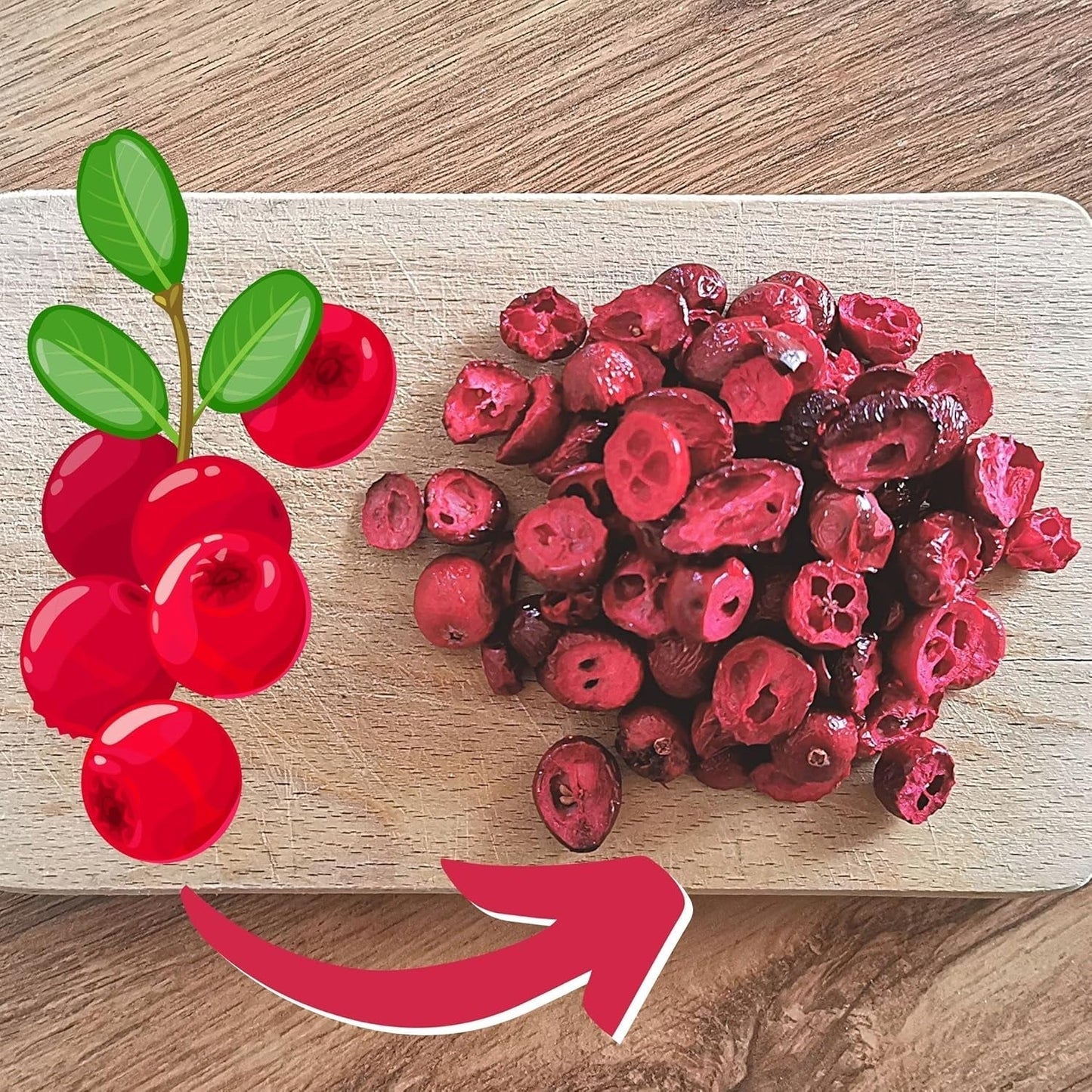 Mirtilli rossi liofilizzati senza zucchero | XL 250g Mirtilli rossi naturali liofilizzati non zuccherati | Frutti di bosco naturali liofilizzati | Mirtilli rossi liofilizzati | ZingyZoo Prodotti disidratati Naty Shop