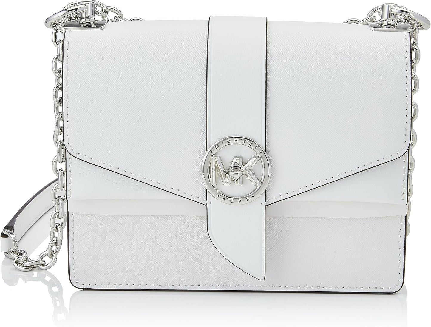 Michael Kors Borsa Greenwich Sm Conv Xbody Donna Borse Naty Shop Bianco ottico