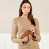 Michael Kors - Custodia per cellulare Cognac - Portafoglio da donna da donna Naty Shop