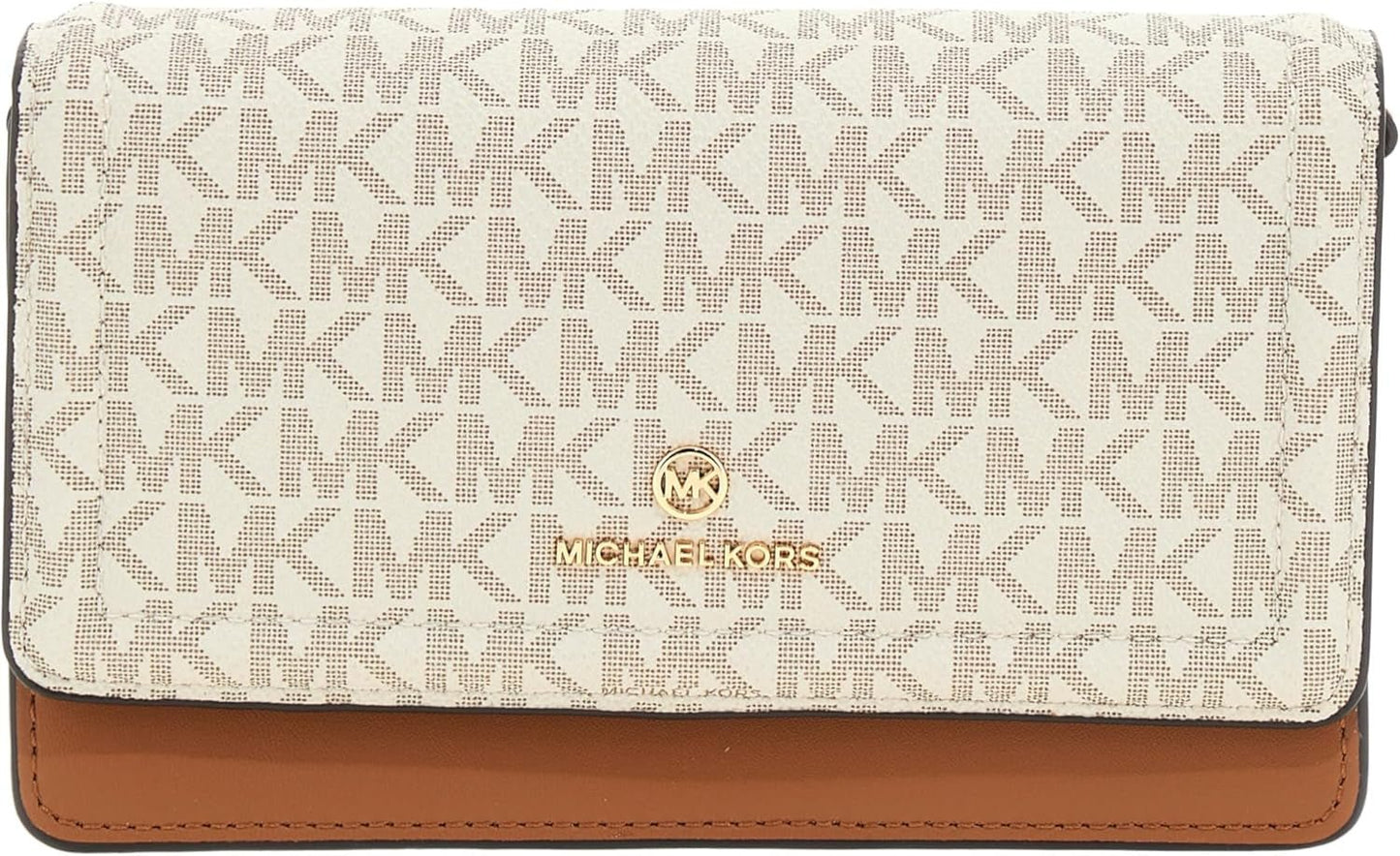 Michael Kors Jet Set Borsa a tracolla con ciondolo piccolo per telefono Donna Naty Shop Vaniglia/Acrn Taglia unica adatta a tutti