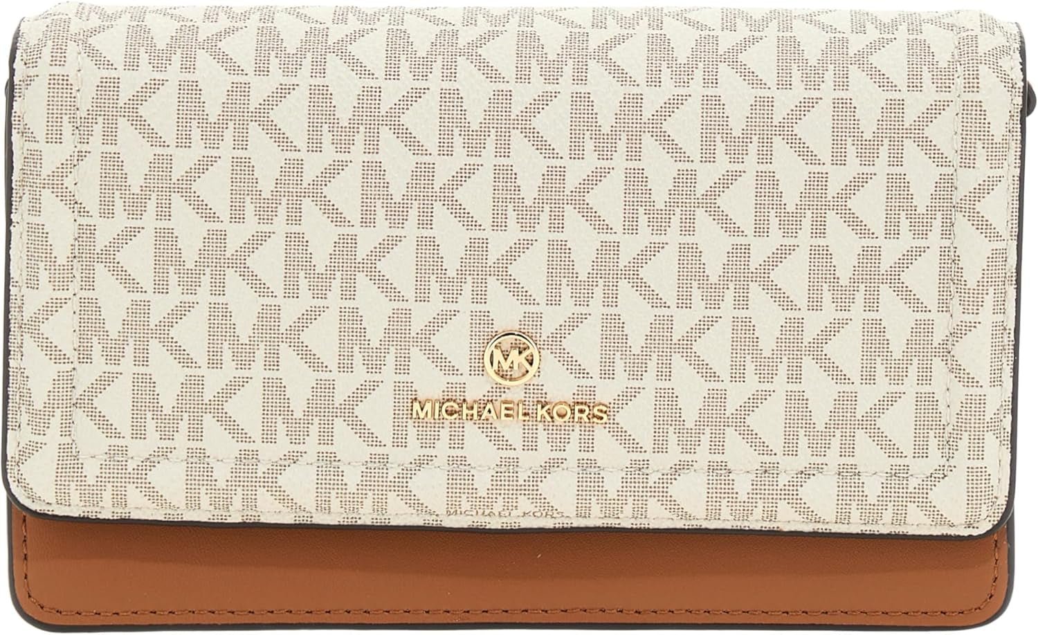 Michael Kors Jet Set Borsa a tracolla con ciondolo piccolo per telefono Donna Naty Shop Vaniglia/Acrn Taglia unica adatta a tutti