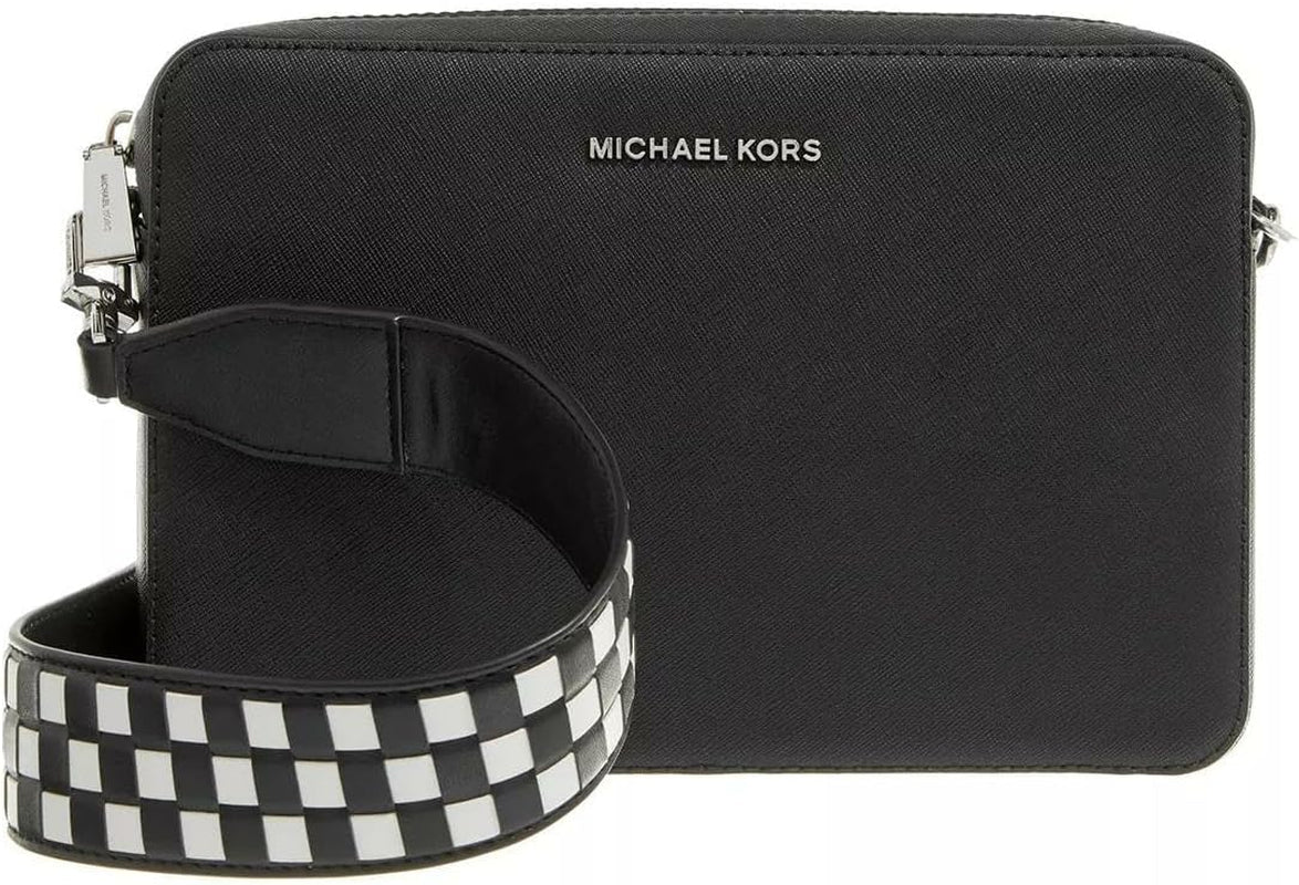 Michael Kors Borsa a tracolla Jet Set Lg Ew Donna Borse Naty Acquista Blk/Opticwht