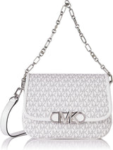 Michael Kors Borsa Parker Md Saddle Msgr da donna Borse Naty Negozio Opticwt/Blk