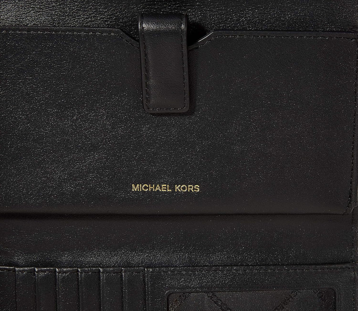 Porta carte di credito da donna Michael Kors Money Pieces, Marrón (bagaglio), 2,5x9,5x11,4 cm (L x A) Portafoglio da donna Naty Shop