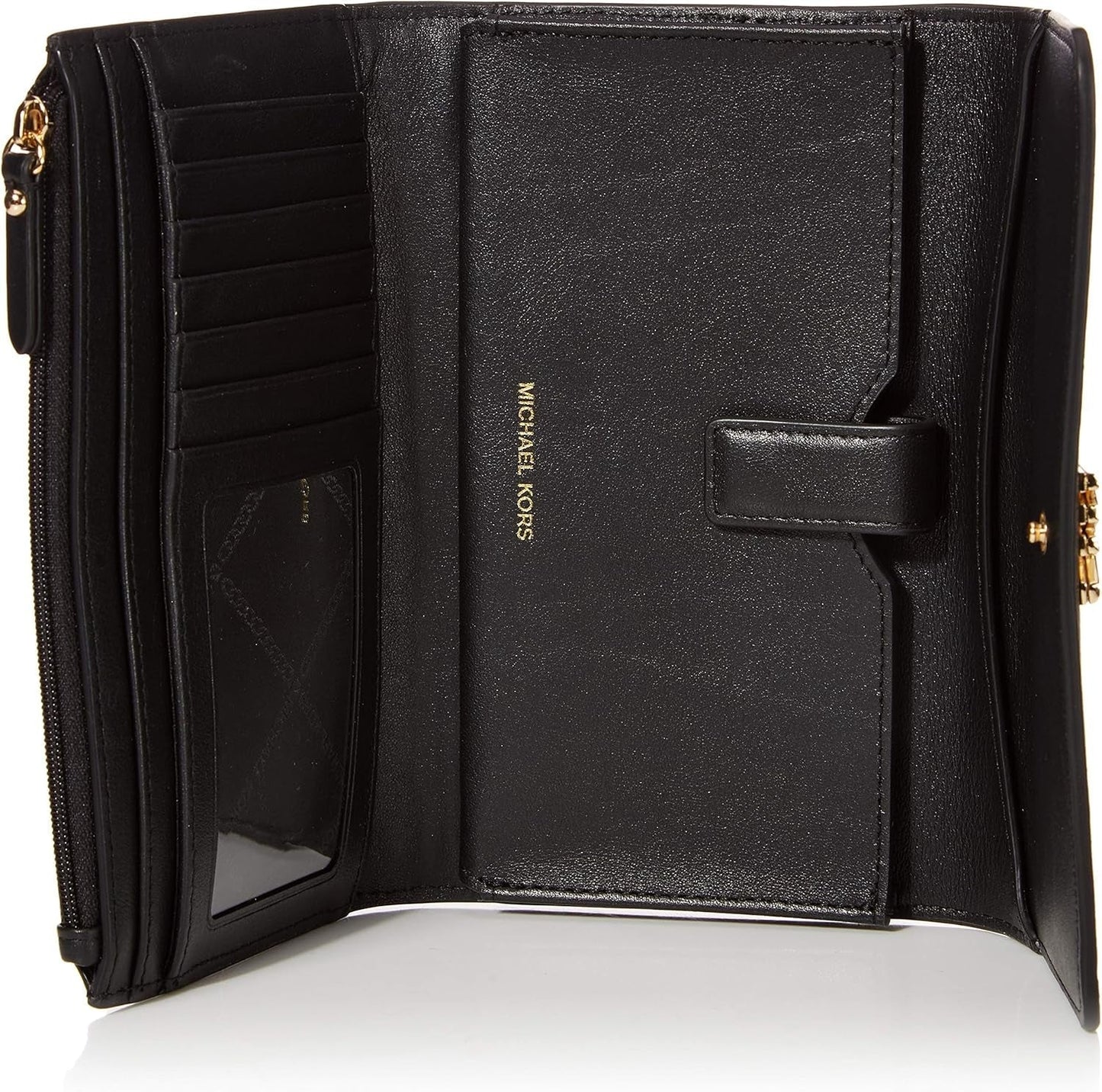Porta carte di credito da donna Michael Kors Money Pieces, Marrón (bagaglio), 2,5x9,5x11,4 cm (L x A) Portafoglio da donna Naty Shop