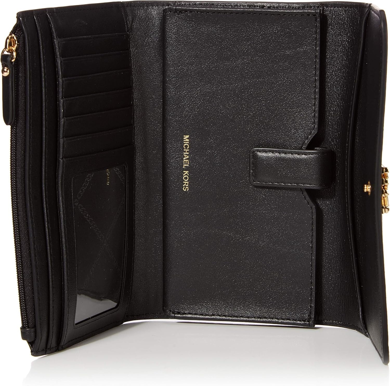 Porta carte di credito da donna Michael Kors Money Pieces, Marrón (bagaglio), 2,5x9,5x11,4 cm (L x A) Portafoglio da donna Naty Shop
