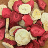 Mix di frutta liofilizzata ErdBana XL 300g | Banane liofilizzate + fragole liofilizzate Set degustazione frutta liofilizzata | Mix di frutta liofilizzata fragole e banane | ZingyZoo Naty Shop Prodotti Disidratati 300 G (1 Confezione) Fragole e Banane