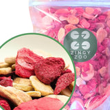 Mix di frutta liofilizzata ErdBana XL 300g | Banane liofilizzate + fragole liofilizzate Set degustazione frutta liofilizzata | Mix di frutta liofilizzata fragole e banane | ZingyZoo Naty Shop Prodotti disidratati 500G Fragole e banane