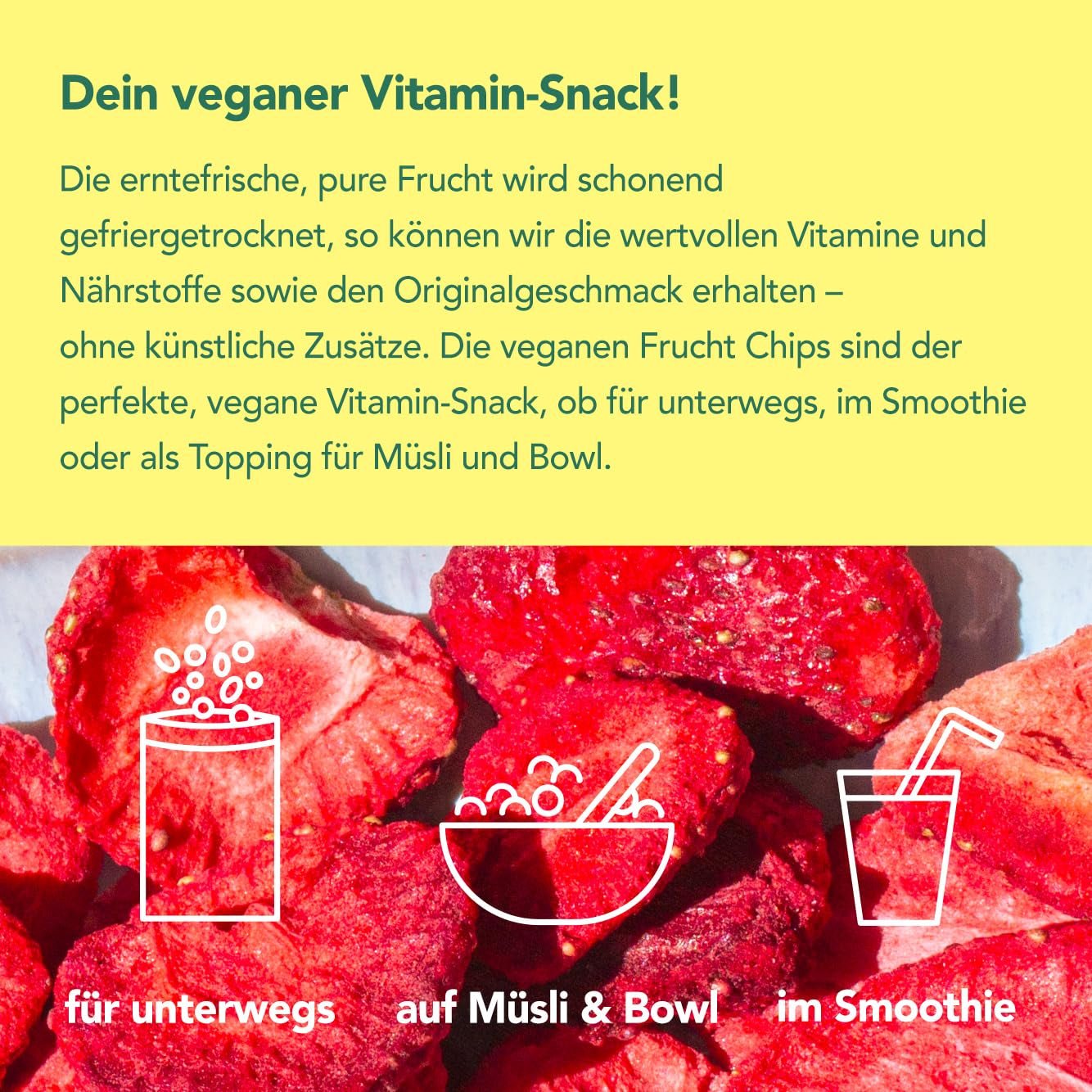 Patatine mono liofilizzate - patatine fragola 300g di fragole 100% naturali - frutta tropicale essiccata - frutta fragola essiccata - snack per muesli e dessert - patatine fragola Prodotti disidratati Naty Shop