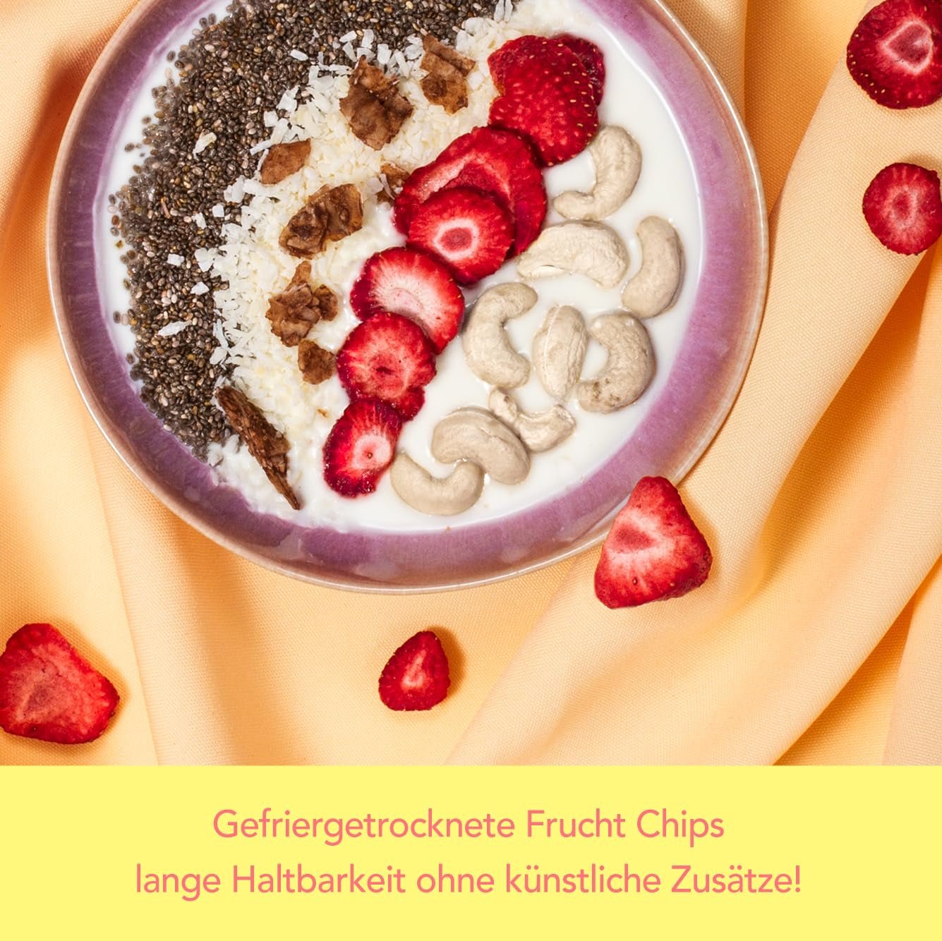 Patatine mono liofilizzate - patatine fragola 300g di fragole 100% naturali - frutta tropicale essiccata - frutta fragola essiccata - snack per muesli e dessert - patatine fragola Prodotti disidratati Naty Shop
