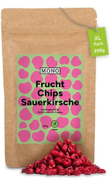 Patatine mono liofilizzate - chips di fragole da 300g di fragole 100% naturali - frutta tropicale essiccata - frutta fragole essiccate - snack per muesli e dessert - chips di fragole Prodotti disidratati Naty Shop Ciliegie amare