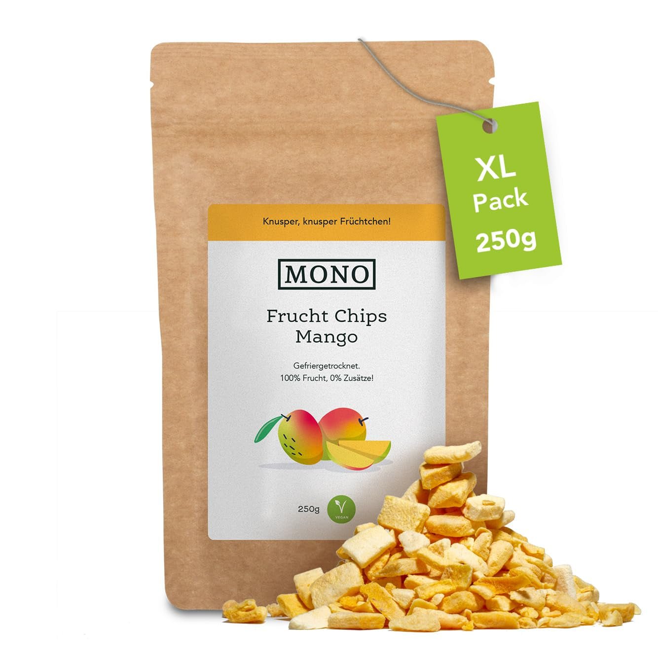 Patatine mono liofilizzate - patatine fragola 300g di fragole 100% naturali - frutta tropicale essiccata - frutta fragola essiccata - snack per muesli e dessert - patatine fragola Prodotti disidratati Naty Shop Mango
