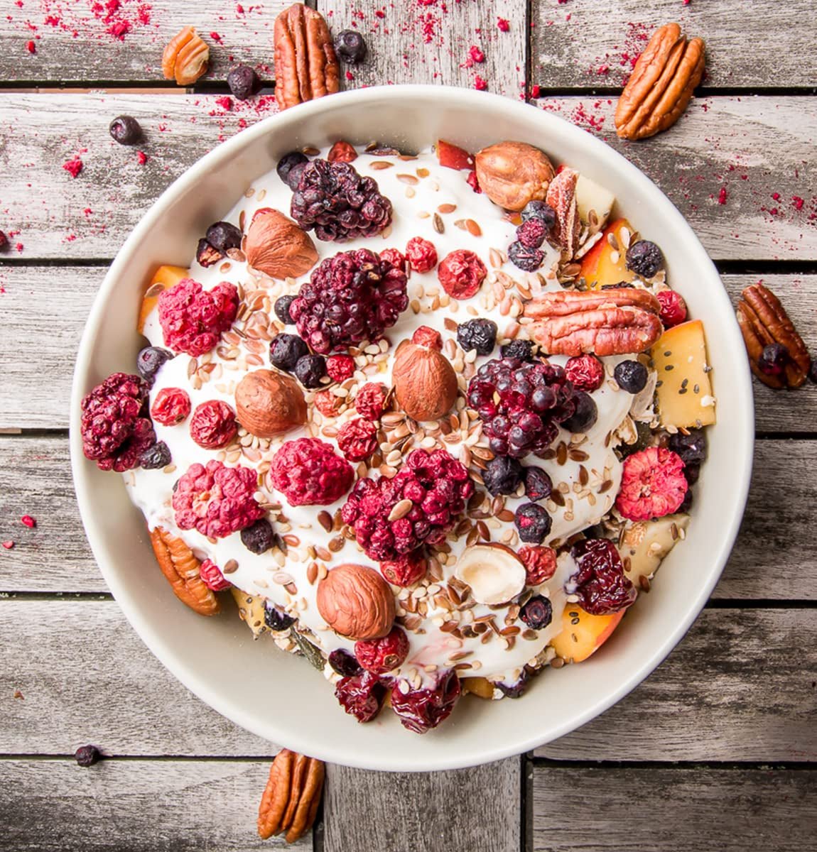 More liofilizzate BRIX | More al naturale, essiccate 105 g | Premio Gran Gusto per i frutti di bosco essiccati | Prodotti disidratati Naty Shop, senza OGM, senza glutine, vegani e con vitamine trattenute