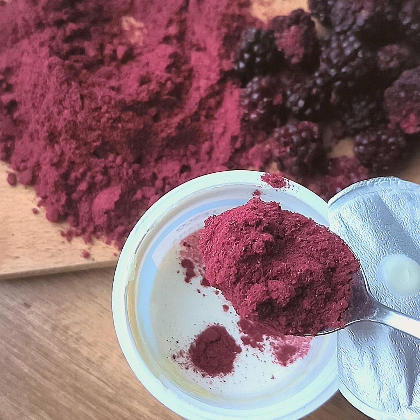 More liofilizzate in polvere | 100% frutta liofilizzata in polvere Frutta secca naturale senza additivi | frutta in polvere Frutta liofilizzata more in polvere Prodotti disidratati Naty Shop