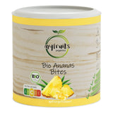 ananas liofilizzato biologico myfruits, 300g, frutta secca senza additivi, 100% ananas in pezzi grandi, frutta liofilizzata per muesli o come spuntino Prodotti disidratati Naty Shop 85 Grammi