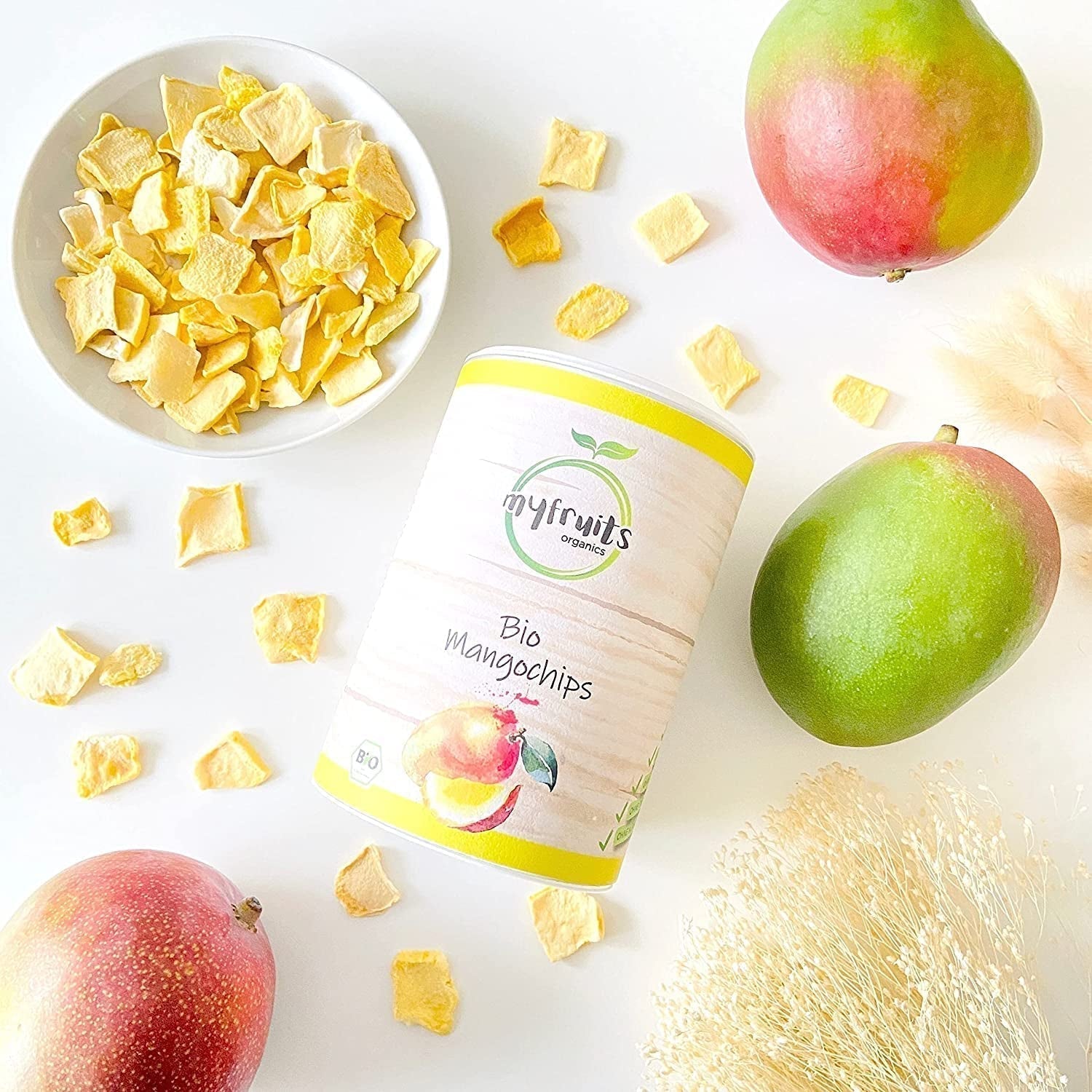 myfruits mango biologico, frutta liofilizzata, 300g, frutta in scaglie, senza additivi, 100% mango, frutta liofilizzata ed essiccata per muesli o snack... Prodotti disidratati Naty Shop