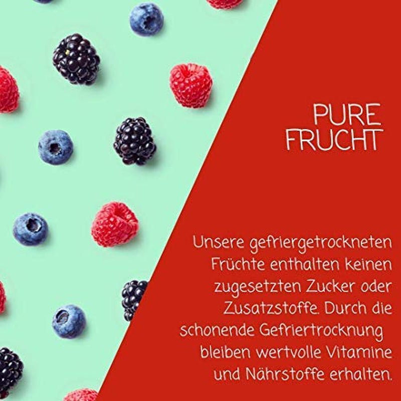 myfruits mix frutti di bosco, 300g, mix frutta e frutti di bosco liofilizzati, senza zuccheri aggiunti, fragole, lamponi, ribes rosso, mix frutta secca Prodotti disidratati Naty Shop