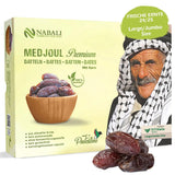 NABALI FAIRKOST FOR ALL Datteri Medjool Medjoul dalla Palestina - 100% naturale vegano aromatico tradizionale fresco e orientale I senza conservanti 5 kg (1 confezione), Piccolo/Medio Prodotti disidratati Naty Shop 5 kg (1 confezione), Large/Jumbo