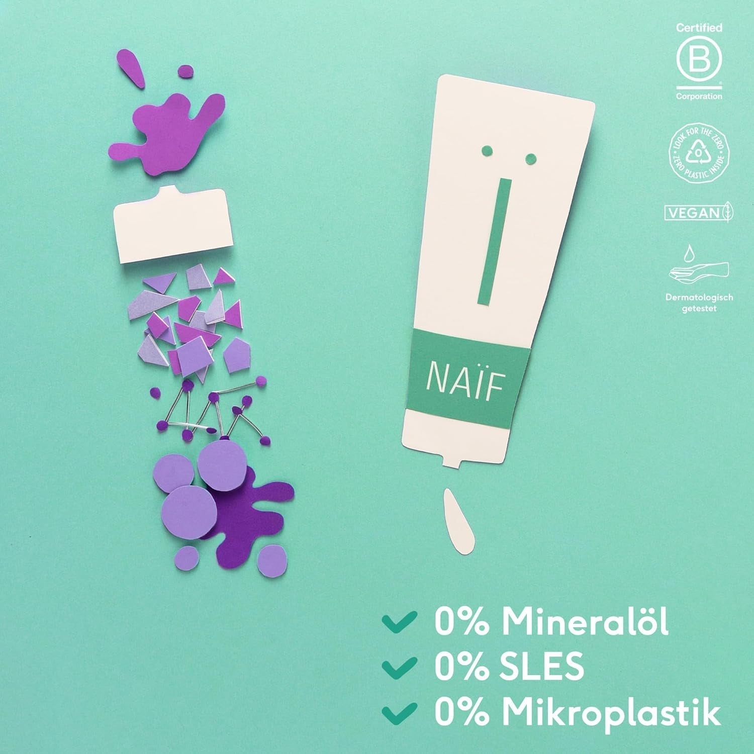 Naïf - Shampoo curativo - per neonati e bambini - Shampoo baby con ingredienti naturali - 100% vegano - 0% SLES - Senza microplastiche, siliconi e parabeni - 200 ml Bambini - Bagno e Cura della Pelle Naty Shop