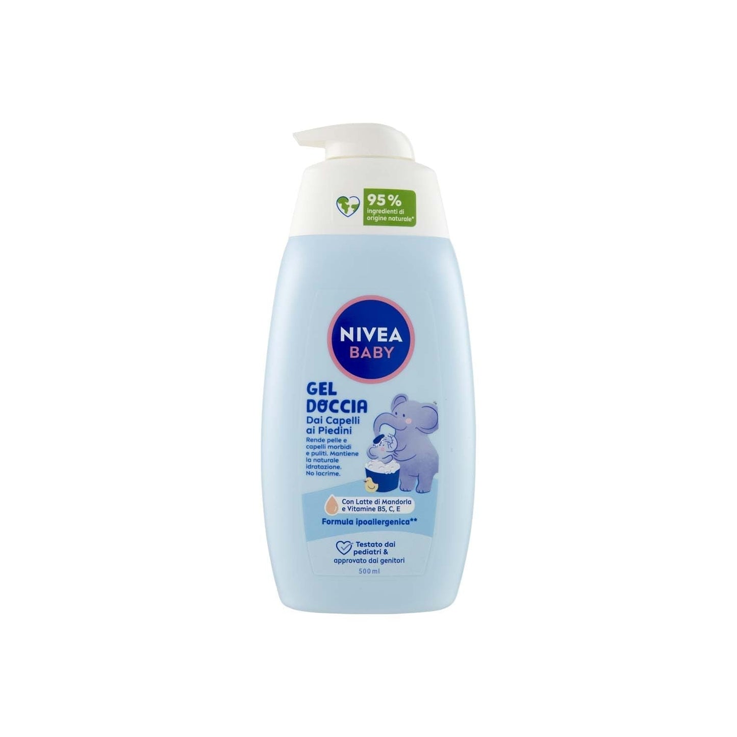 NIVEA BABY gel doccia per peli delle gambe 500 ml, bagnoschiuma per bambini per pelle e capelli morbidi e puliti, bagno per bambini con protezione antistrappo, shampoo idratante e morbido per bambini Bambini - Bagno e cura della pelle Naty Shop Titolo predefinito
