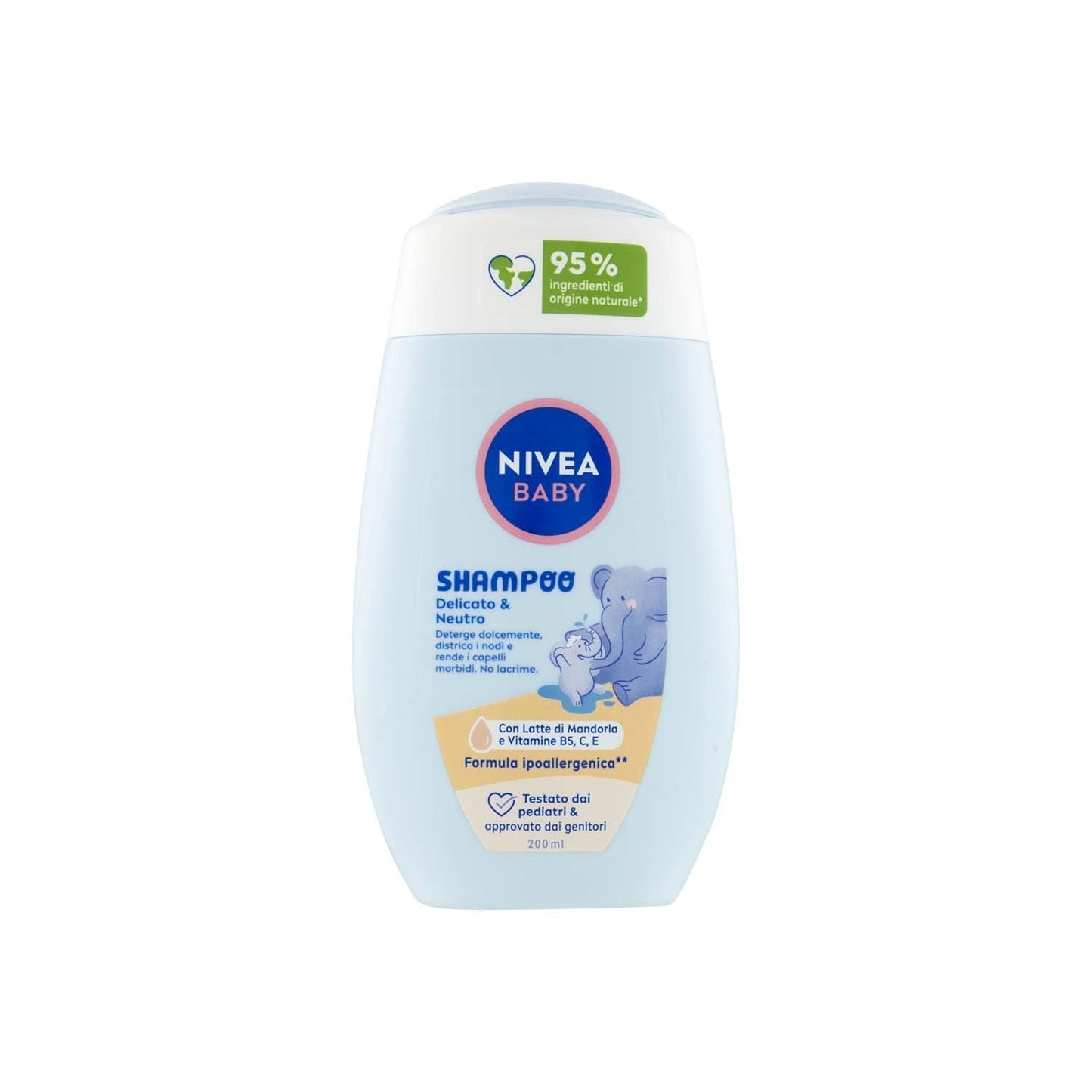 NIVEA BABY Shampoo Delicato e Neutro 200 ml - Con protezione antistrappo, senza solfati, per capelli morbidi e districati Bambini - Bagno e Cura della Pelle Naty Shop Default title