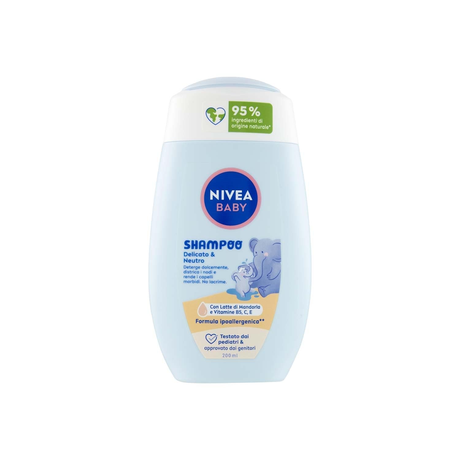 NIVEA BABY Shampoo Delicato e Neutro 200 ml - Con protezione antistrappo, senza solfati, per capelli morbidi e districati Bambini - Bagno e Cura della Pelle Naty Shop Default title