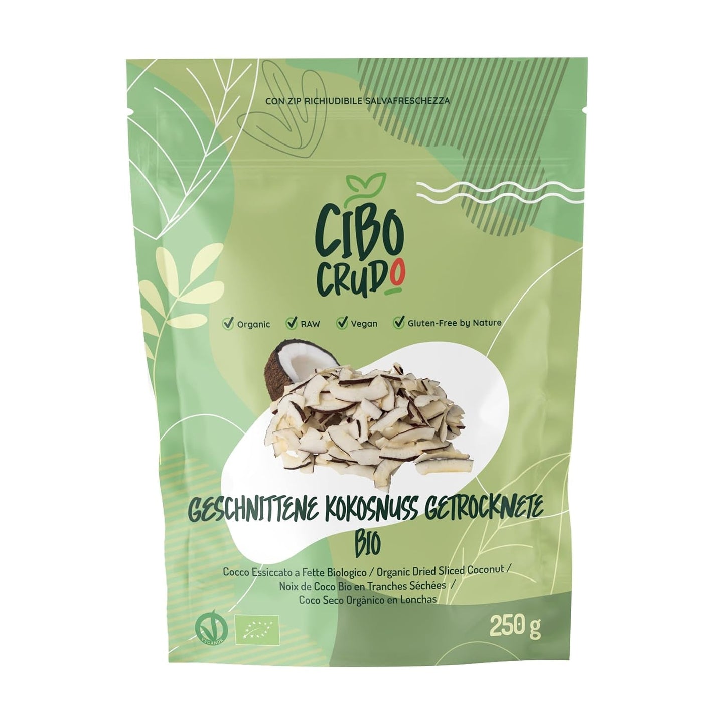 Cocco biologico grattugiato - 200g. Scaglie di cocco essiccate Non zuccherate e secche. Scaglie di cocco. Scaglie di cocco essiccate al sole. Ottimi come snack e per ricette dolci Naty Shop Prodotti Disidratati 250 G (1 Confezione) Fette di Cocco