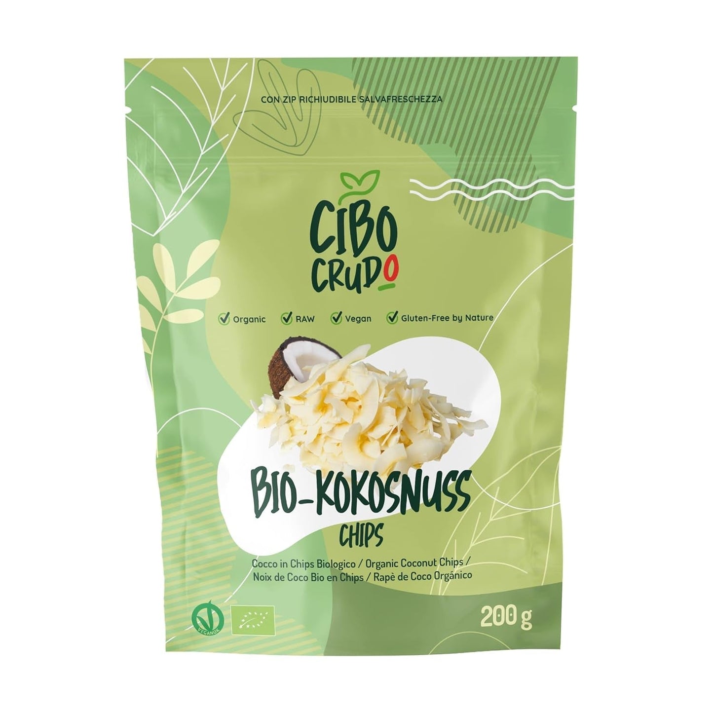 Cocco biologico grattugiato - 200g. Scaglie di cocco essiccate Non zuccherate e secche. Scaglie di cocco. Scaglie di cocco essiccate al sole. Ottimi come snack e per ricette dolci Naty Shop Prodotti Disidratati 200 G (1 confezione) Chips di Cocco