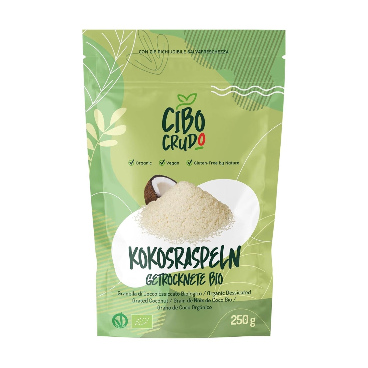 Cocco biologico grattugiato - 200g. Scaglie di cocco essiccate Non zuccherate e secche. Scaglie di cocco. Scaglie di cocco essiccate al sole. Ottimo come snack e per ricette dolci Naty Shop Prodotti Disidratati 250 G (1 Confezione) Cocco Grattugiato
